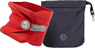 Travel Pillow - Airplane Pillow for Neck and Shoulder Support - Soft, Lightweight, Machine-Washable Travel Pillows for Airplanes - Red