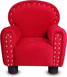 - Royalred Majestic Kids Sofa - Ergonomic Design with Armrest & Backrest for Ages 1-4 - Pine Wood