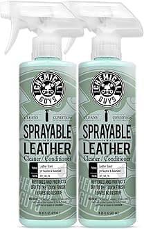 Chemical Guys SPI_103_1602 Sprayable Leather Cleaner and Conditioner in One for Car Interiors, Apparel, and More (Works on Natural, Synthetic, Pleather, and More) Leather Scent, (2 Pack) 16 fl oz