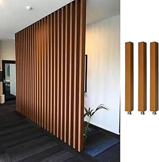 Room Divider Modern DIY Room Divider for Privacy Screen/Doorway/Studio Apartment, Square Wall Partition Floor to Ceiling Design, Easy to Install & Remove (Color : 3pcs Height, Size : 150cm/59.1in/