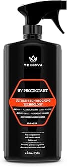 TriNova UV Protectant Spray - for Vinyl, Plastic, Rubber, Fiberglass, Leather & More - Prevents Fading & Cracking from UV Damage - Restores Color & Repels Dirt - Free of Residue (18 oz)