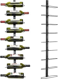 Wall Mount Wine Rack Organizer, Wine Holder Wall Mounted, Wine Storage Display, Adjustable and Detachable Wine Rack Holder