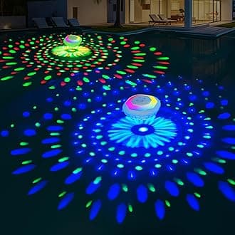 Floating Pool Lights, Pool Light that Float IP68 Waterproof, Color Changing Swimming Pool Lighting,Pool Floating Light for Inground Above Ground Pools-2PCS