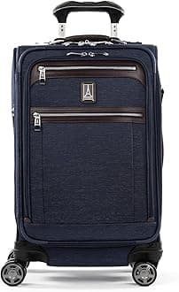 Platinum Elite Softside Expandable Checked Luggage, 8 Wheel Spinner Large Suitcase, TSA Lock, Men and Women