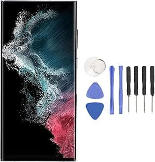 OLED for S22 Ultra 5G Screen Replacement, 6.8 Touch Screen Digitizer Assembly for SM-S908U, SM-S908U1, SM-G908A, SM-S908W (US Version), with Frame + Fingerprint (Electric