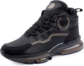 Bacca Bucci Hector Men's Street Style Hi-top Air Sole Solid Sneakers for Men | Casual Shoes for Men