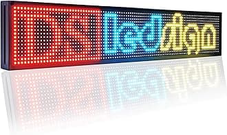 Programmable LED Sign P10 LED Display 39" x 7.5" Full Color Programmable Message Board with high Resolution LED Scrolling Display for Advertising