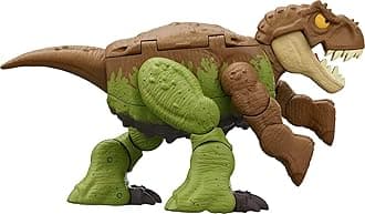 Mattel Jurassic World Dinosaur Transforming Toy, 11 Step Tyrannosaurus T Rex to Ankylosaurus Double Danger 2 in 1 Toy, Fierce Changers