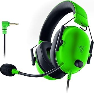 BlackShark V2 X Gaming Headset: 7.1 Surround Sound - 50mm Drivers - Memory Foam Cushion - for PC, PS4, PS5, Switch - 3.5mm Audio Jack - Green