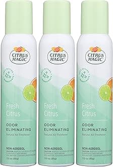 Citrus Magic Freshener Odor Eliminating Air Freshener Spray, 3 Ounce (Pack of 3), Fresh Citrus, 3 Count
