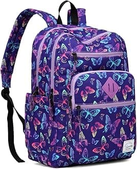VASCHY School Backpack for Women, Unisex Bookbag Schoolbag Casual Daypack for High School/College/Teens/Travel/Work