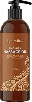 Vanilla Massage Oil for Date Night - Premium Easy Gliding Sensual Massaging Oil with Silky Smooth Non Greasy Non Staining Jojoba Coconut and Sweet Almond Oil - Therapeutic Grade Non GMO and Vegan