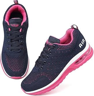 – Running Shoes Womens Trainers Walking Shoes Air Cushion Athletic Sneakers Ladies Breathable Mesh Sport Shoes Lightweight Non Slip Tennis Shoes Workout Casual Gym Jogging Shoes