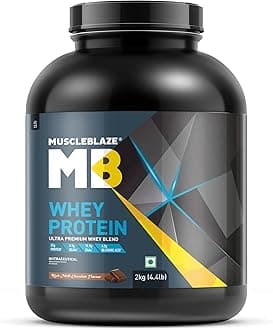 100% Whey Protein, Ultra Premium Blend with Whey Protein Concentrate & Whey Protein Isolate, 25 g Protein per Scoop (Rich Milk Chocolate, 2 kg / 4.4 lb)