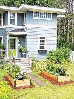 Gardener's Supply Company Raised Garden Bed | Outdoor Cedar Planter Box w/Extra Deep Height for Rooted Plants, Herbs Flowerbed & Vegetable Garden Wooden Planter Box | 3ft W x 6ft L x 14" H