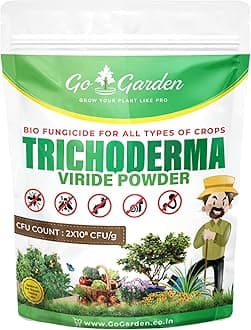 Go Garden Trichoderma Bio Fungicide for plants (2 x 10^8 CFU per Gram) Bio Fungicide - Prevents Fungal and Bacterial Diseases in Plants 400 G