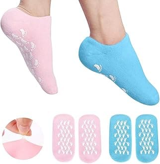Silicon Socks Heel for Crack (1 Pair) Spa Gel Socks for Women and Men, Feet Protector Crack Heel Repair Socks with Moisturizing Natural Oil and Vitamin E Repair Dry Cracked Feet & Soften Skin