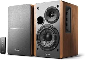 Edifier R1280T Powered Bookshelf Speakers - 2.0 Active Near Field Studio Monitor Speaker - Wooden Enclosure - 42 Watts RMS Power