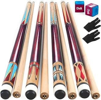 AKLOT Pool Cues,58" Pool Cue Stick Canadian Maple Wood Billiard Cues Sticks for Professional Billiard Players 18 19 20 21 oz