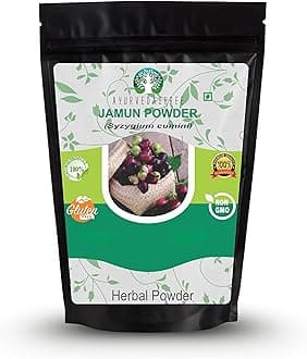 AYURVEDASHREE Jamun Seed Powder 200 Gm I Eugenia Jambolana I Indian BlackBerry I Java Plum I Non GMO I Vegan I Gluten Free