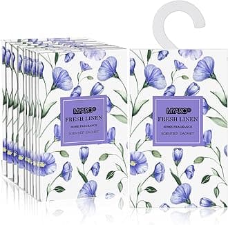 MYARO Large 12 Pcs Linen Scented Sachets for Drawer and Closet, Long-Lasting Sachets Bags Air Freshener Fresh Scents, Hanging Potpourri Bags Home Fragrance for House