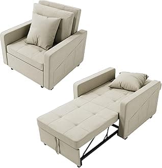 Cream White Linen Sofa