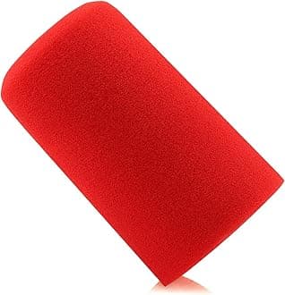 SM7B Windscreen for Shure SM7B SM7dB Vocal Microphone RK345 Replacement Pop filter, Noise-cancellation Windsock Cover Red Foam Cover
