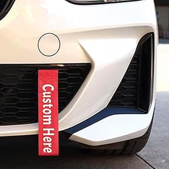 Personalized Racing Tow Strap Banner, Non-Towing Nylon Pull Rope for Car Exterior Styling, Custom Logo, Text & Image Available, Automotive Decorative Accessory for Trucks, SUVs Cars