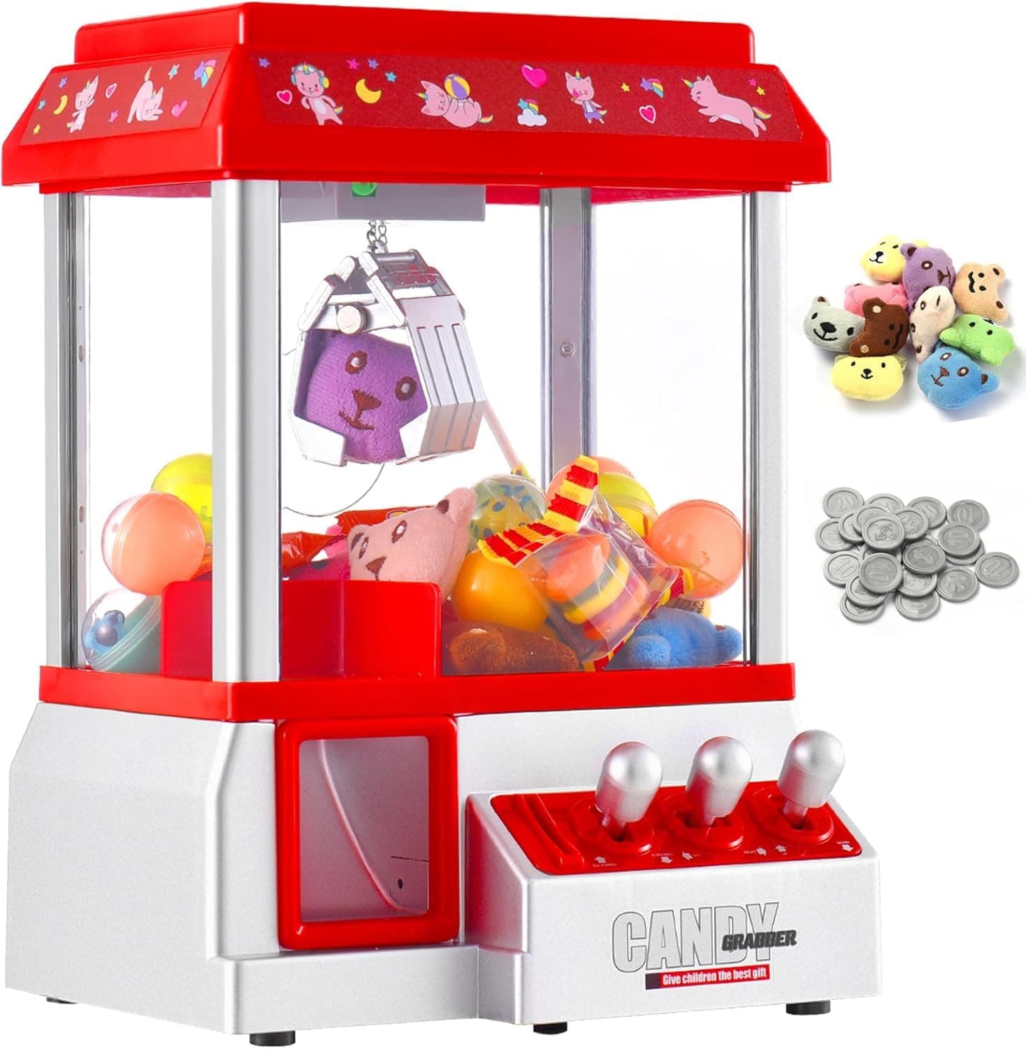 VISATOR Claw Machine Arcade Game Candy Grabber Machine Mini Vending Machine F...