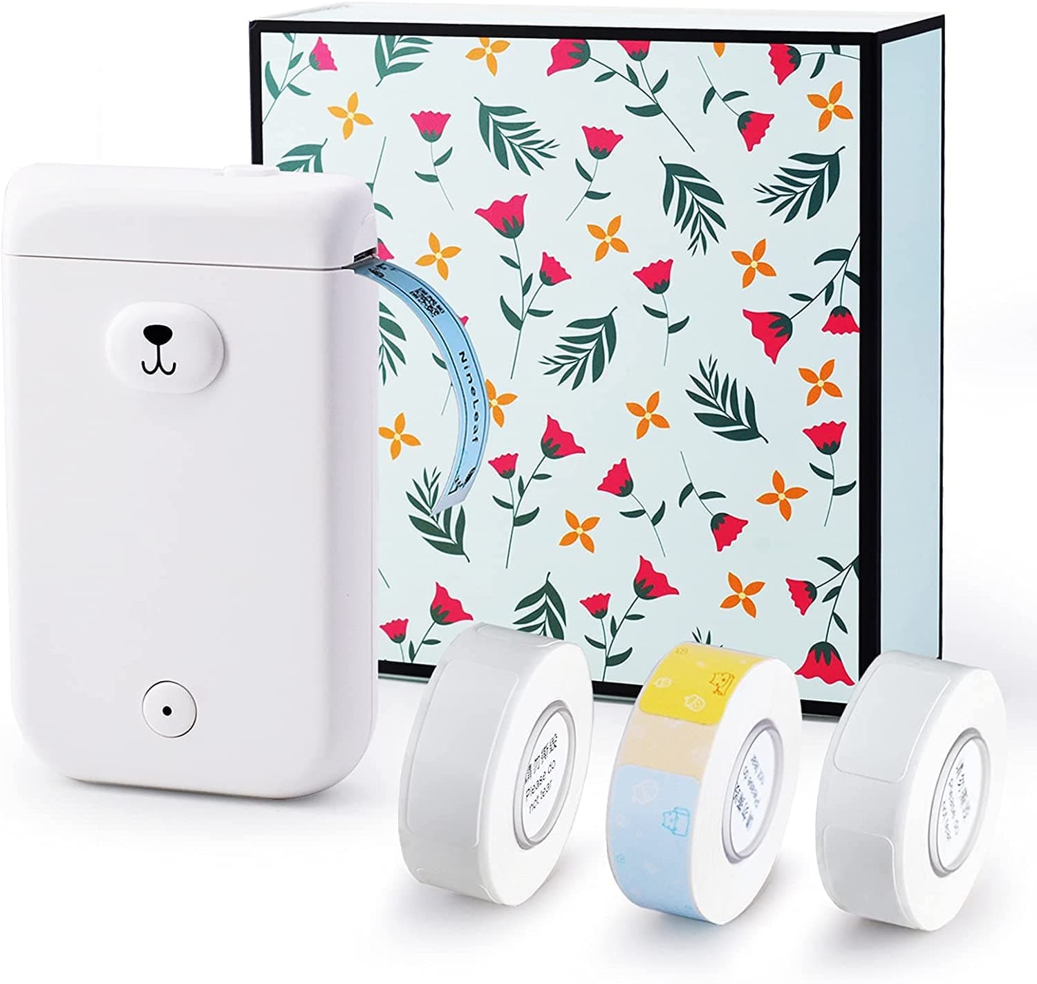 Label Maker, D30S Small Label Printer Handheld Portable Bluetooth Label Maker Machine with Tape,Mini Bulk Printer for Small Business Home Office Compatible iOS Android USB Rechargeable-White (D30S)