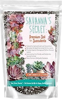 Premium Organic Succulent Potting Mix – Well-Draining Indoor Plant Soil – Safe, Eco-Friendly, UV-Treated – Perfect for Succulents, Aloe, and Cacti – Handcrafted in The USA (4 Quarts)