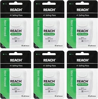 Reach Mint Waxed Floss, 55 Yd (Pack of 6)