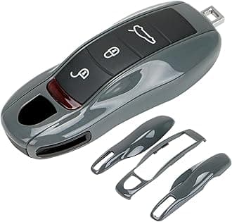 AeroBon 3-Piece Painted Key Cover/ Key Fob Shell Cover Compatible with Porsche Key Shell (MK1)