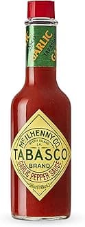 Brand Cayenne Garlic Pepper Sauce, Mild Hot Sauce, Glass Bottle, Smoky & Zesty Blend with Savory Garlic, Bold Flavor, Great for Italian Dishes & More, 5 Fl Oz (Pack of 1)