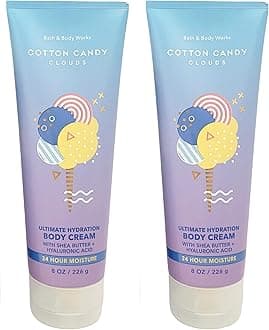 Bath & Body Works - Ultimate Moisturizing Body Cream (Cotton Candy Clouds), 8.00 oz (Pack of 2)