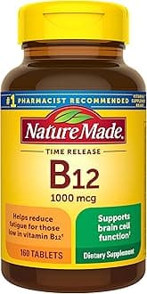 Vitamin B12 1000 mcg, B12 Vitamins, Dietary Supplement for Energy Metabolism Support, 160 Time Release Tablets, 160 Day Supply