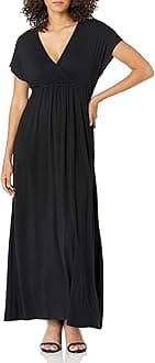 Amazon Essentials Women's Fit and Flare Waisted Jersey Maxi Dress (Available in Plus Size)