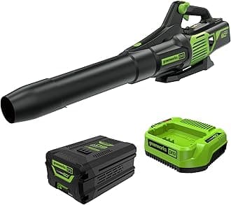 60V (610 CFM / 130 MPH) Cordless Leaf Blower, High Power, Lightweight & Quiet Operation for Wet Leaves, Driveways and Dense Gravel, Includes 2.5Ah Battery & 5A Rapid Charger