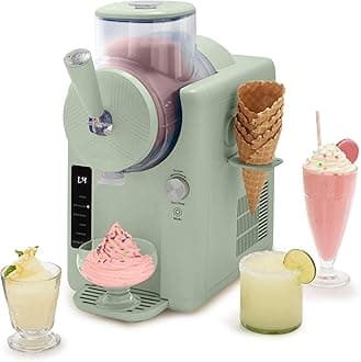Frost Ice Cream Maker & Slushie Machine, Soft Serve, Sorbet, Margaritas, Milkshakes, Frozen Yogurt, No Pre-Freezing, Ready in 15 Mins, 6 Modes, 7 Textures, Self-Cleaning, Family Size, Green