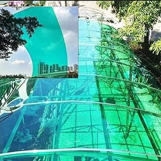 2mm Thick roof Skylight Panels, Polycarbonate Roofing Sheets, Transparent Acrylic Plastic Panels, PC Plastic Panels, Polycarbonate Sheets, Strong and not Easily Deformed.(Green,2.62x3.3ft)