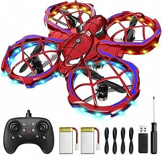 Spider Mini Drone for Kids, RC drone with LED Lights, Indoor & Outdoor Flying Toy for 8-12 Years Old Boys, 3 Speeds Mode, 360° Flips, Auto Hovering, Headless Mode, Easter Birthday Gifts for kids