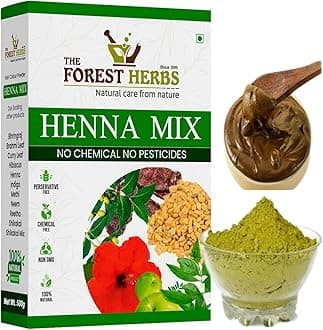 THE FOREST HERBS Natural care from nature 100% Organic Henna Mix Powder Enriched with 6 For Hair Colour & Conditioning - 500Gms