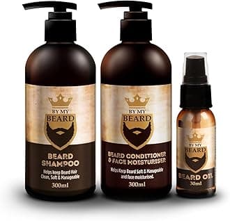 BE MY BEARD By My Beard Beard Shampoo/Conditioner And Face Moisturiser Oil Complete Triple Pack