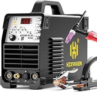 H HZXVOGEN TIG Welder AC DC with Pulse, 200A Aluminum TIG Welder with Square Wave 220V IGBT Inverter HF TIG/Pulse TIG/Stick Welder Machine