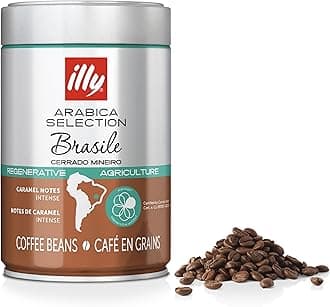 Brazil Coffee Beans, 100% Arabica, Medium Roast, Intensity 5/9, Single Origin, Caramel & Dried Fruit Notes, Suitable for Bean to Cup & Fresh Grinding, 250g