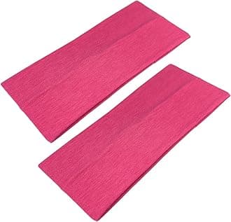 WESTEND CHOICE 9 cm Wide Headbands Soft head Hand Plain Stretchy Unisex Kylie headband Bandeaux Gym Yoga Hair Band (Pink)