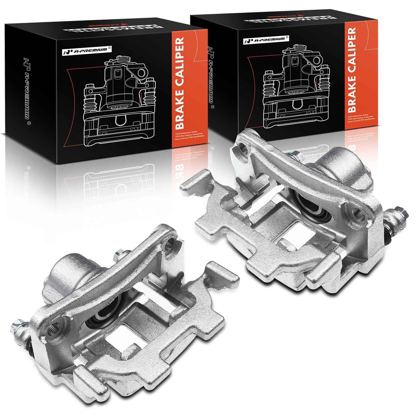 A-Premium Disc Brake Caliper Assembly with Bracket Compatible with Select Nissan Models - Maxima 2009-2014 2016-2018 - Rear Driver and Passenger Side, 2-PC Set