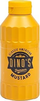 Dino's Famous All American Style Classic American Mustard Smooth & Tangy Mustard Perfect For Hot Dogs Burgers & Sandwiches 250 g Bottle (Pack of 1)