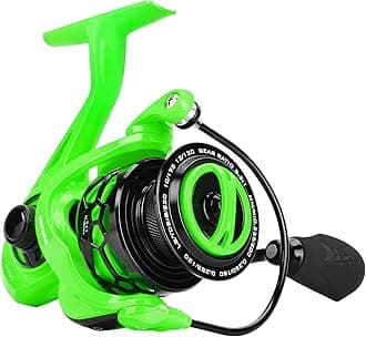 Zephyr Spinning Reels – 7+1/6+1 BB – Carbon Fiber Drag – Stainless Steel Shaft – Aluminum & CNC Spool – Black/Green/Orange – Sizes 500/1000 SFS – ICE Fishing Ready Reels!