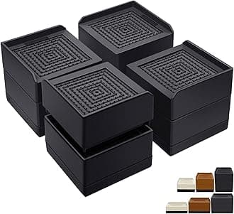 - Bed Risers 3 inch Heavy Duty,Furniture Risers for Desk Table Sofa Couch Lifts to 1.5 or 3 inch, Square Adjustable Risers Blocks, Support Up to 1,300 Lbs（4 Pack-Black）